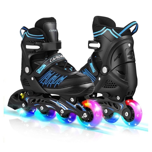 Caroma Adjustable Inline Skates for Girls and Boys with All Illuminating Wheels - Picture 1 of 1